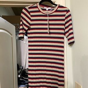 Anthropology striped dress NWT